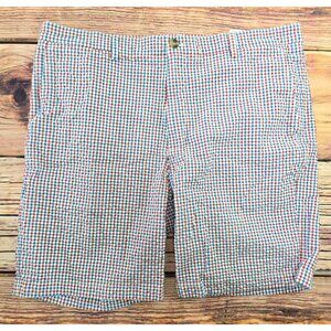 Vineyard Vines Checkered Lightweight Seersucker Classic Fit Breaker Shorts 38